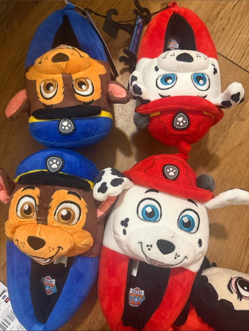 Paw Patrol Kids Plush Slippers - Red, Black & White